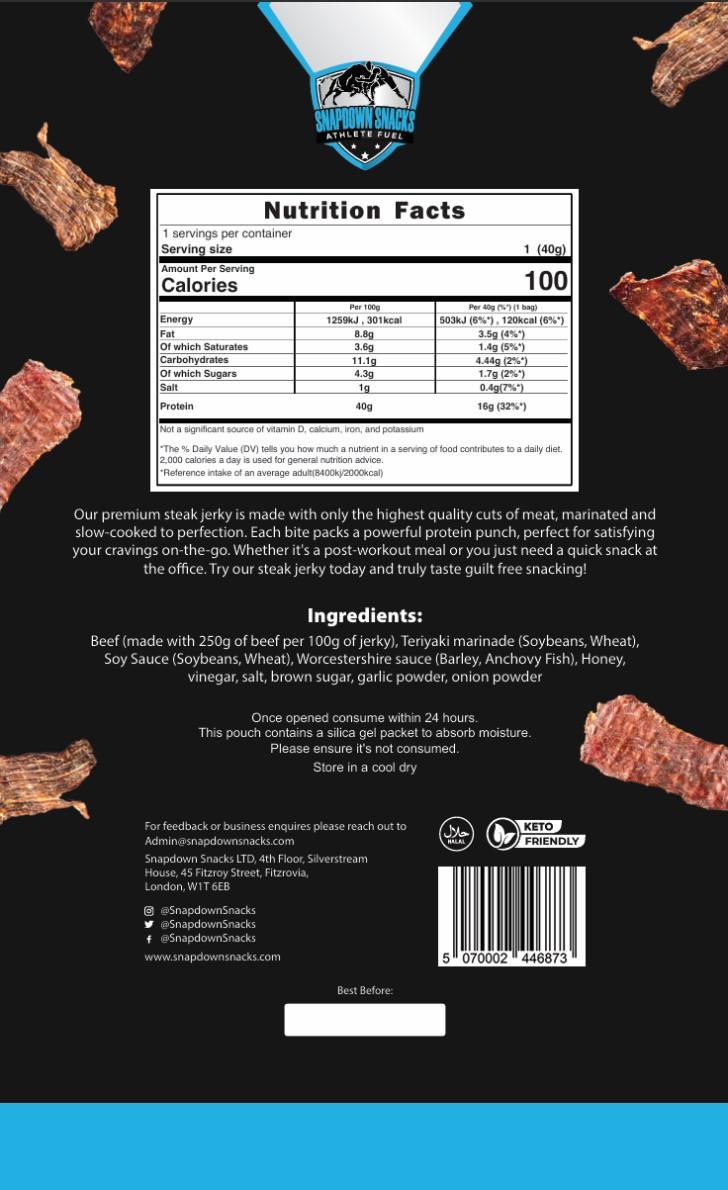 1 serving of beef jerky