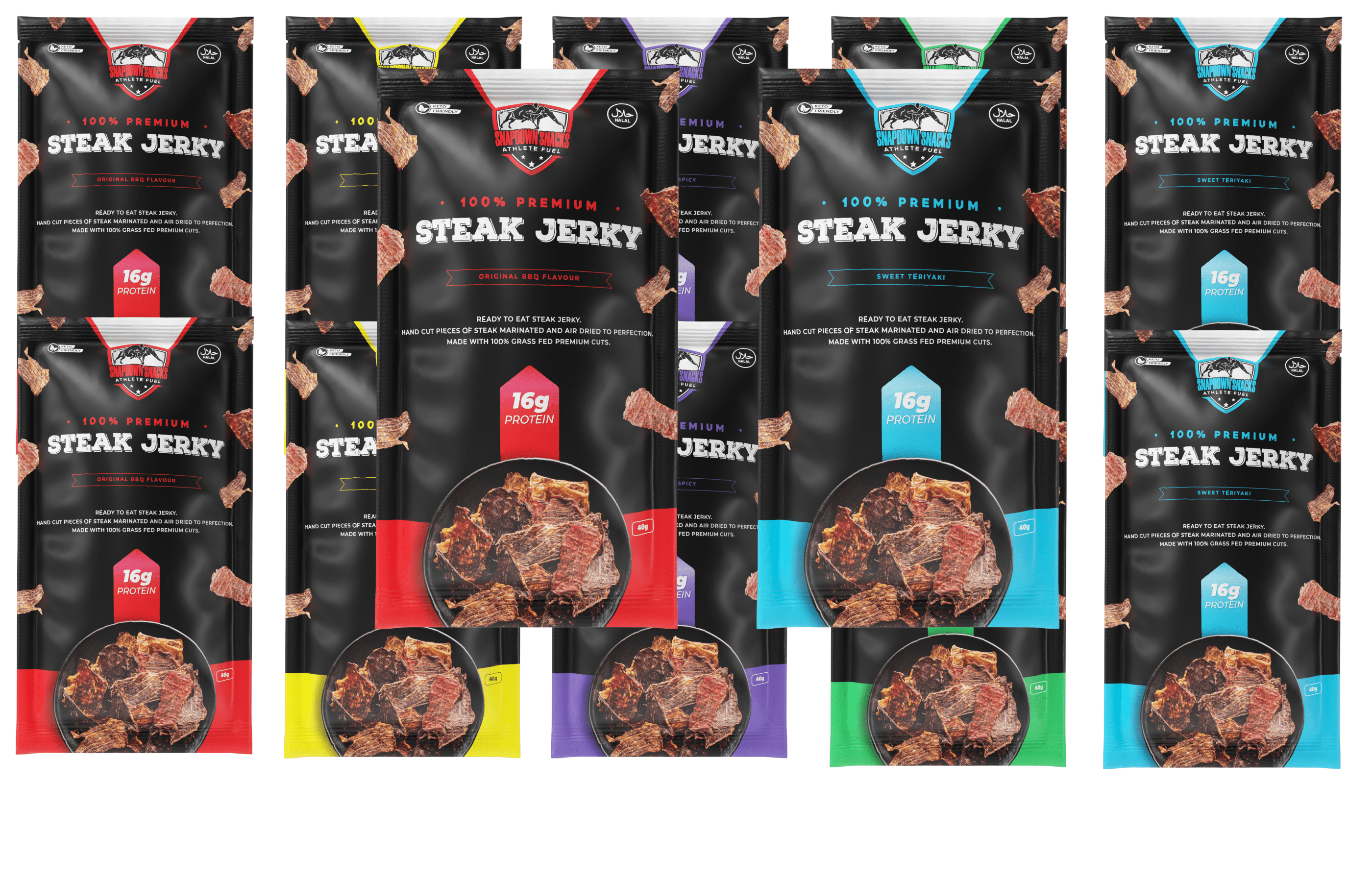 12 pack Snapdown Snacks Flavour sampler | Halal | keto