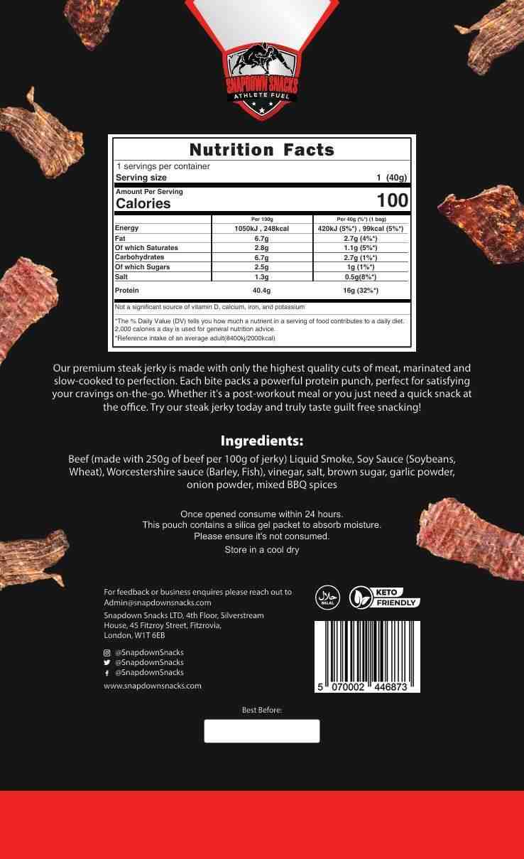 1 serving of beef jerky